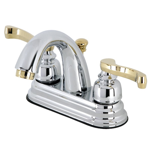 KB5614FL 4" Centerset Bathroom Faucet, Polished Chrome/Polished Brass